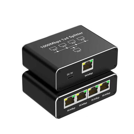 Switch Ethernet Gigabit RJ45, 4 porte, 1000 Mbps