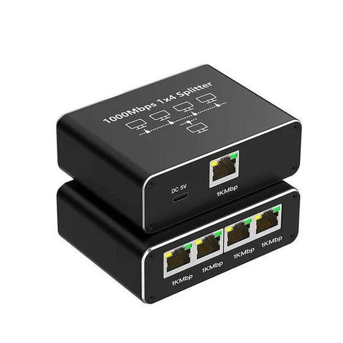 Switch Ethernet Gigabit RJ45, 4 porte, 1000 Mbps