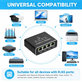 Switch Ethernet Gigabit RJ45, 4 porte, 1000 Mbps