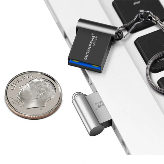 Chiavetta USB in metallo da 64 GB, USB 3.0, argento