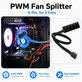 Hub PWM per ventole, 4 pin, 5 porte
