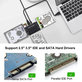Adattatore USB 3.0 a SATA / IDE per HDD/SSD da 2,5" e 3,5" e unità ottiche