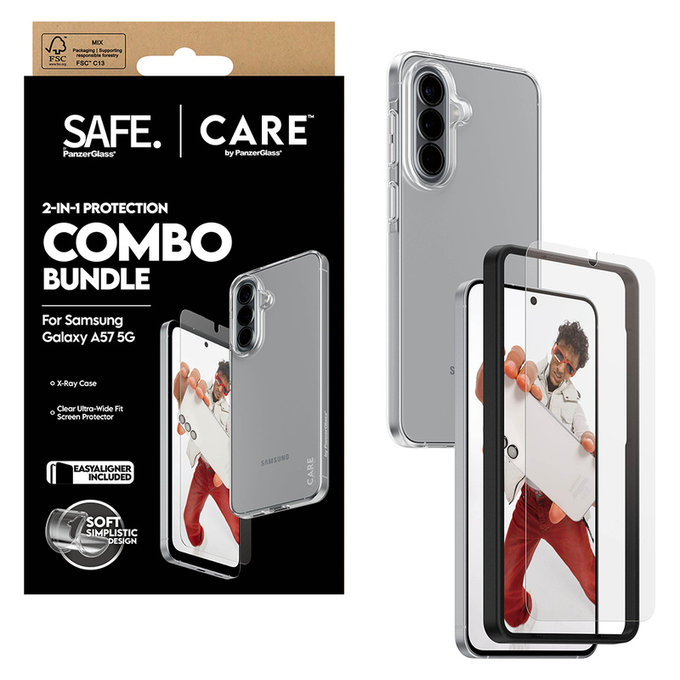 Bundle 2-in-1 per Samsung Galaxy A57, PanzerGlass