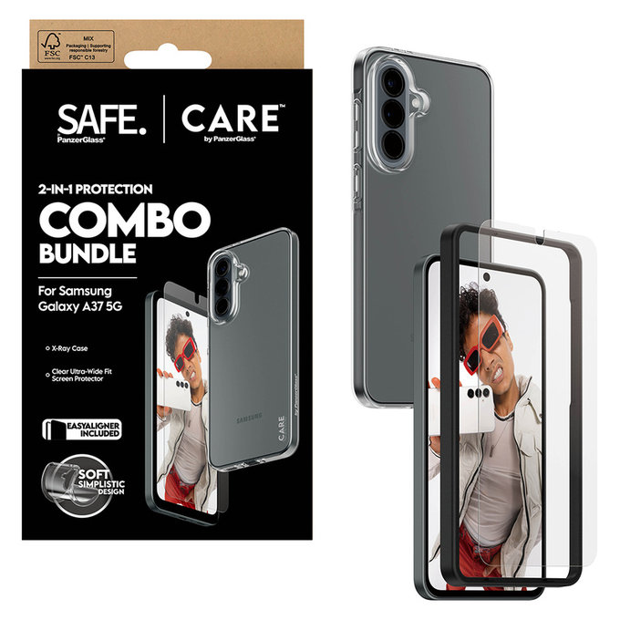 Bundle 2-in-1 per Samsung Galaxy A37, PanzerGlass