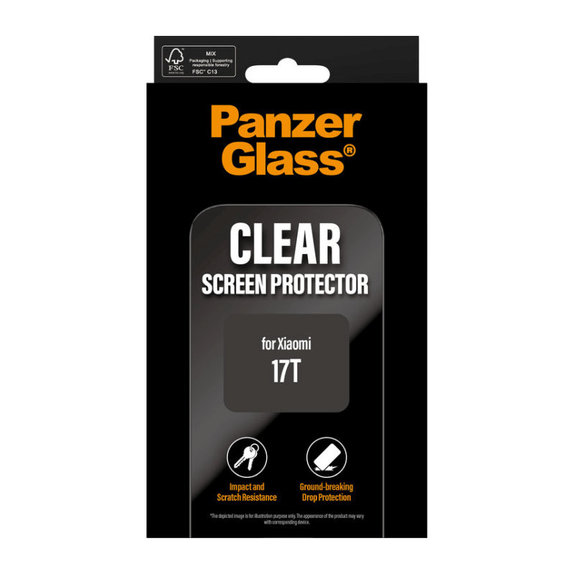 Vetro temperato UWF per Xiaomi 17T, Nero, PanzerGlass