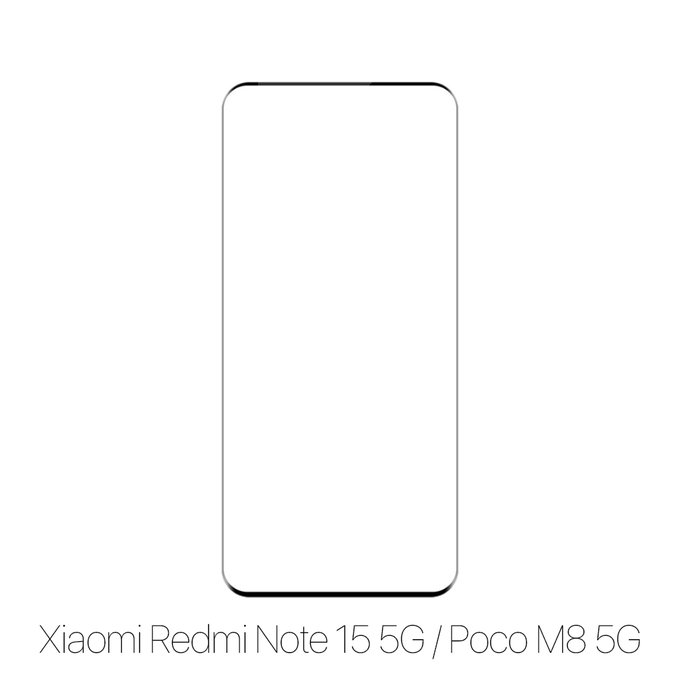 Vetro temperato FullCover per Xiaomi Redmi Note 15 5G, Poco M8 5G, FixPremium