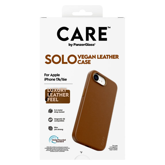 Custodia Solo per iPhone 17e/16e, Marrone, PanzerGlass