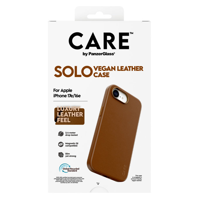 Custodia Solo per iPhone 17e/16e, Marrone, PanzerGlass