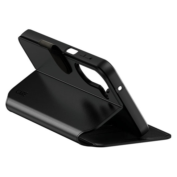 Custodia Wallet Kickstand per Samsung Galaxy A27, Nero, PanzerGlass