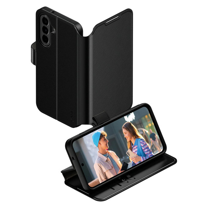 Custodia Wallet Kickstand per Samsung Galaxy A27, Nero, PanzerGlass