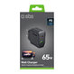 Adattatore da viaggio USB-A/USB-C, GaN, 65 W PD, nero, SBS