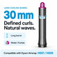 Cono lungo per ricci per Dyson Airwrap HS01, HS05, 30 mm, Nickel / Fuchsia