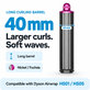 Cono lungo per ricci per Dyson Airwrap HS01, HS05, 40 mm, Nickel / Fuchsia