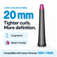 Cono lungo per ricci per Dyson Airwrap HS01, HS05, 20 mm, Nickel / Fuchsia
