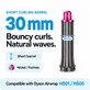 Cono corto per ricci per Dyson Airwrap HS01, HS05, 30 mm, Nickel / Fuchsia