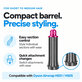 Cono corto per ricci per Dyson Airwrap HS01, HS05, 30 mm, Nickel / Fuchsia