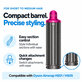 Cono corto per ricci per Dyson Airwrap HS01, HS05, 40 mm, Nickel / Fuchsia