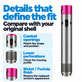 Scocca corpo principale per Dyson Airwrap HS01, HS05, Nickel / Fuchsia