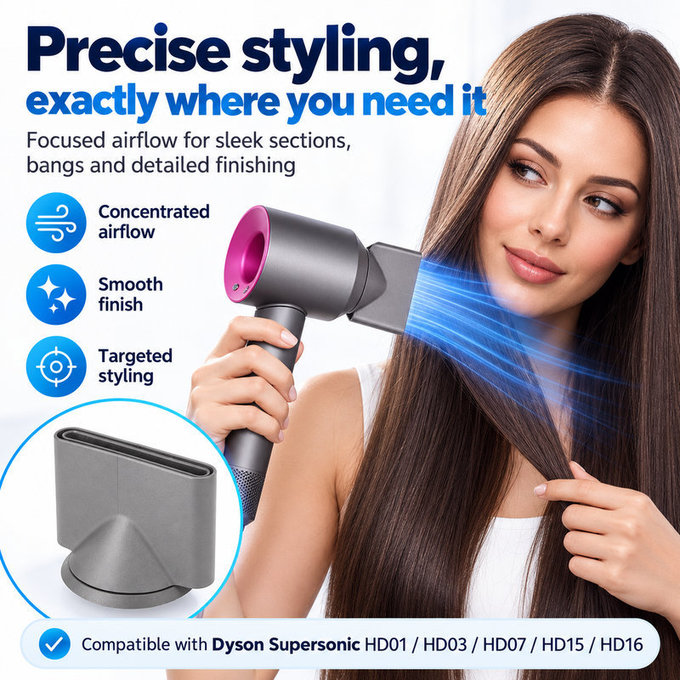 Concentratore per lo styling per Dyson Supersonic HD01, HD03, HD07, HD15, HD16