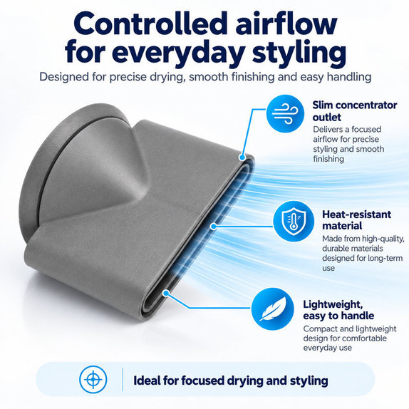 Concentratore per lo styling per Dyson Supersonic HD01, HD03, HD07, HD15, HD16
