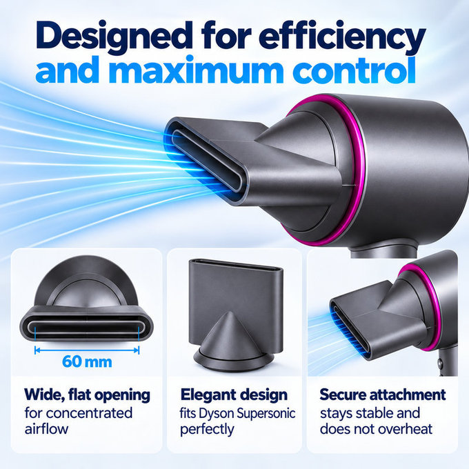 Concentratore per lo styling per Dyson Supersonic HD01, HD03, HD07, HD15, HD16