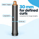 Cono lungo per ricci per Dyson Airwrap HS01, HS05, 30 mm, Nickel / Copper