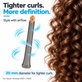 Cono lungo per ricci per Dyson Airwrap HS01, HS05, 20 mm, Nickel / Copper
