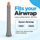 Cono lungo per ricci per Dyson Airwrap HS01, HS05, 20 mm, Nickel / Copper