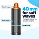 Cono corto per ricci per Dyson Airwrap HS01, HS05, 40 mm, Nickel / Copper