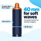Cono corto per ricci per Dyson Airwrap HS01, HS05, 40 mm, Prussian Blue / Rich Copper