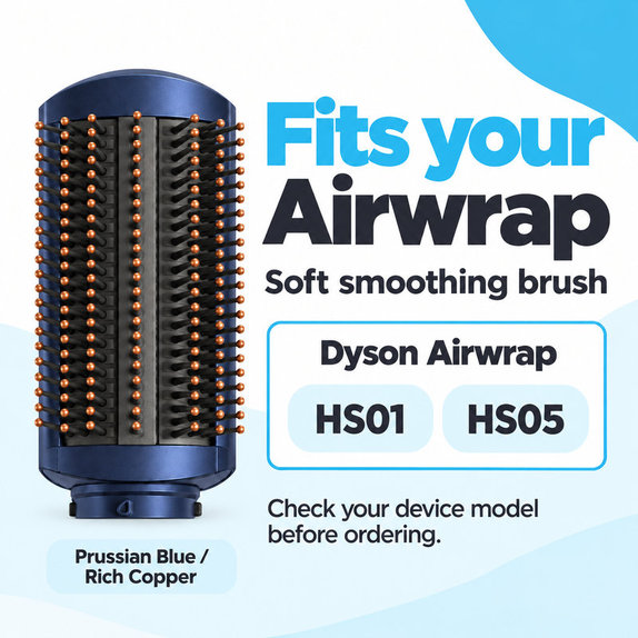 Spazzola lisciante morbida per Dyson Airwrap HS01, HS05, Prussian Blue / Rich Copper