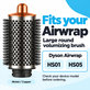 Spazzola rotonda grande volumizzante per Dyson Airwrap HS01, HS05, Nickel / Copper