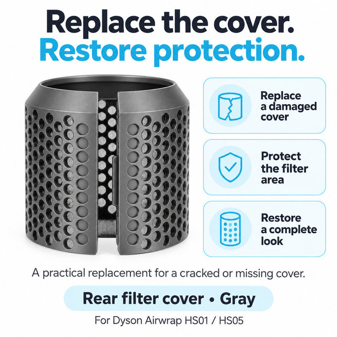 Coperchio filtro posteriore per Dyson Airwrap HS01, HS05