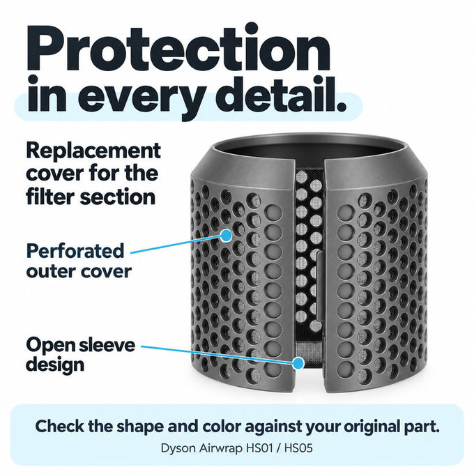 Coperchio filtro posteriore per Dyson Airwrap HS01, HS05