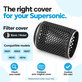 Coperchio filtro per Dyson Supersonic HD01, HD03, HD07, HD15, HD16, Black / Nickel