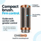 Spazzola lisciante rigida piccola per Dyson Airwrap HS01, HS05, HS08, Nickel / Copper