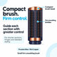 Spazzola lisciante rigida piccola per Dyson Airwrap HS01, HS05, HS08, Prussian Blue / Rich Copper