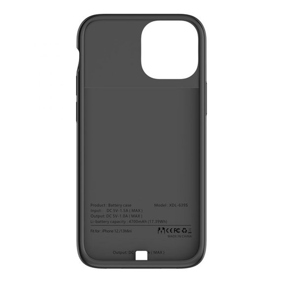 Power bank Powercase 4700mAh per iPhone 12 Mini / 13 Mini, nera, Tech-Protect