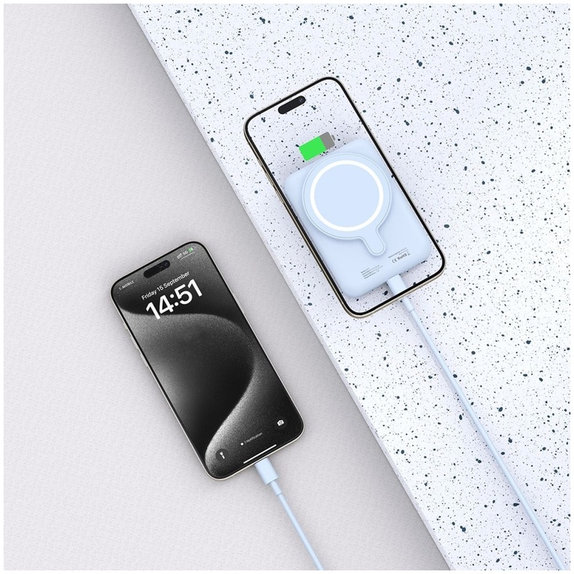 Power bank PB10 Lifemag MagSafe 5000mAh, blu, Tech-Protect