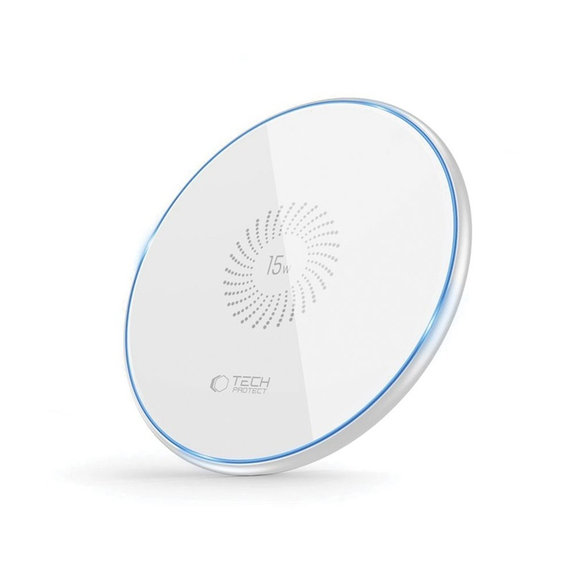 Caricatore wireless QI15W-C1 15W, bianca, Tech-Protect