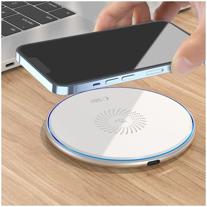 Caricatore wireless QI15W-C1 15W, bianca, Tech-Protect