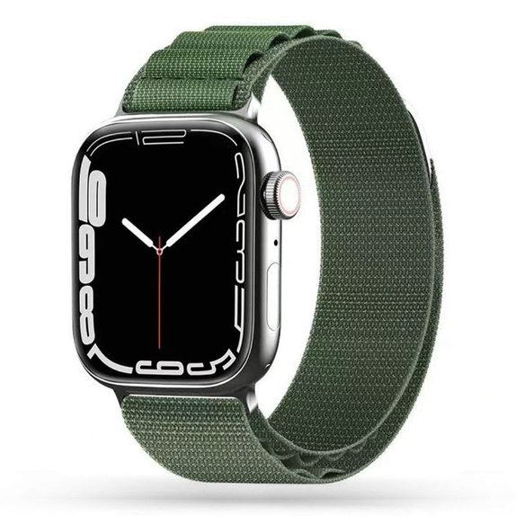 Cinturino Nylon Pro per Apple Watch 8 / 9 / 10 / 11 / SE / Ultra (44 / 45 / 46 / 49 mm), Military Green, Tech-Protect