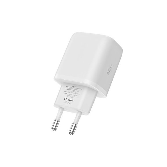 Caricatore da parete C20W 2-PORT PD 20W / QC3.0 + Lightning Cable, bianca, Tech-Protect