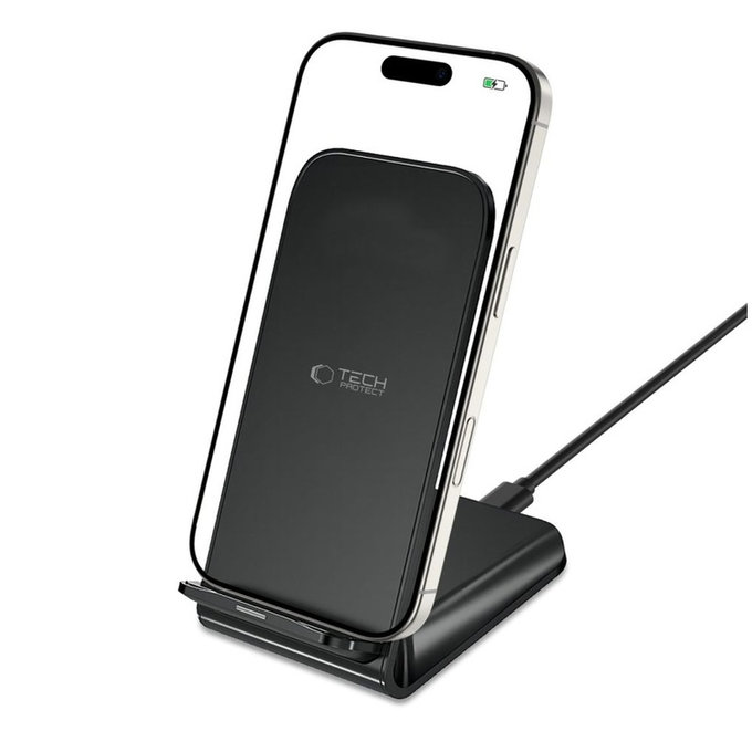 Caricatore wireless QI15W-S2 15W, nera, Tech-Protect