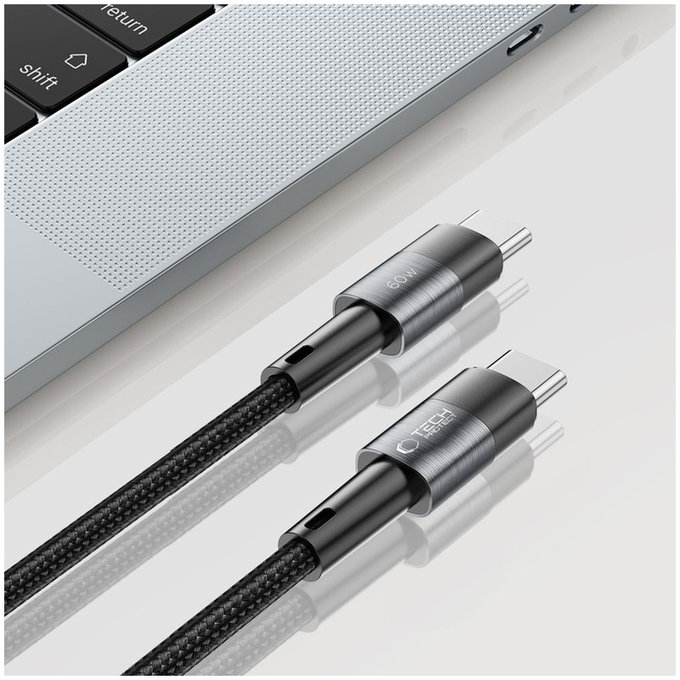 Cavo Ultraboost USB-C Cable PD 60W / 3A 25CM, grigia, Tech-Protect