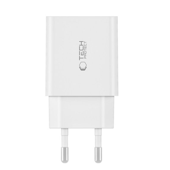 Caricatore da parete C35W 2-PORT PD 35W, bianca, Tech-Protect