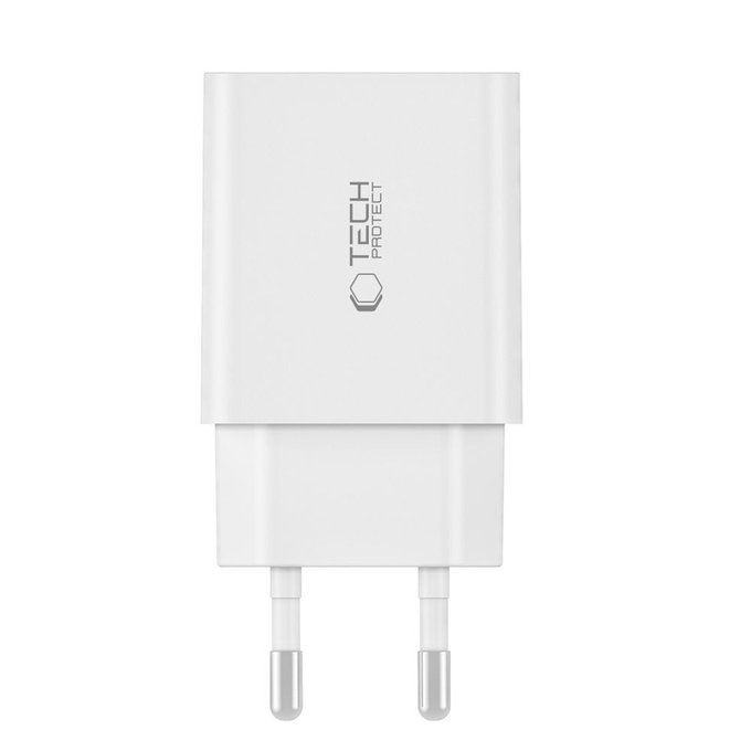 Caricatore da parete C35W 2-PORT PD 35W, bianca, Tech-Protect