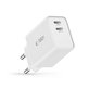 Caricatore da parete C35W 2-PORT PD 35W, bianca, Tech-Protect
