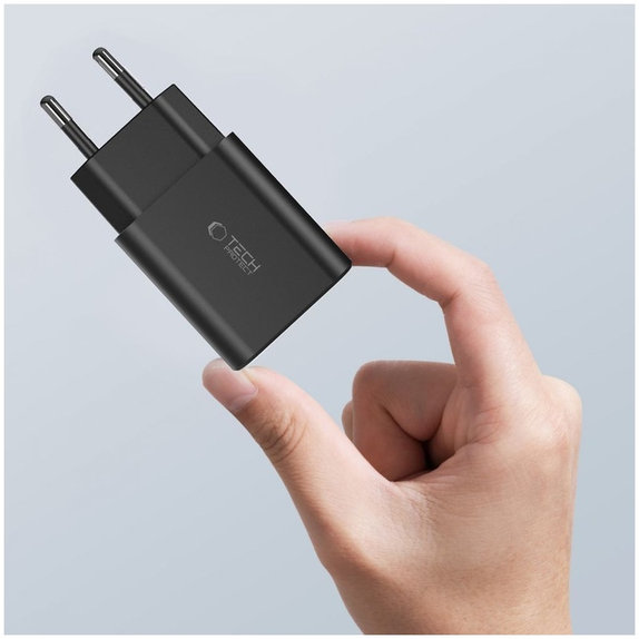 Caricatore da parete C35W 2-PORT PD 35W + USB-C Cable, bianca, Tech-Protect