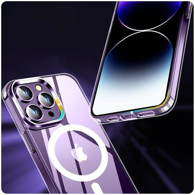 Custodia FlexAir Hybrid MagSafe per Samsung S24, trasparente, Tech-Protect